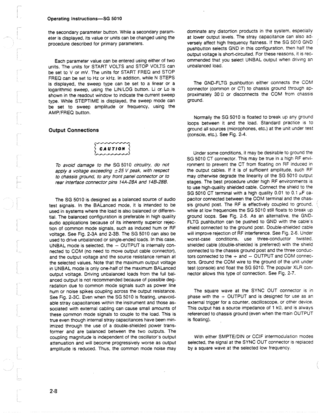 Tektronix SG 5010 manual 