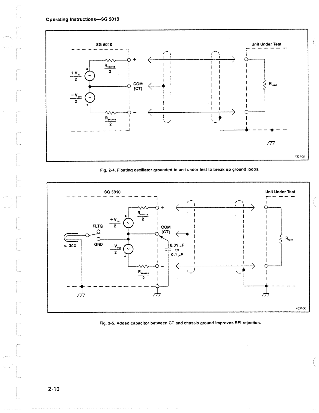 Tektronix SG 5010 manual 