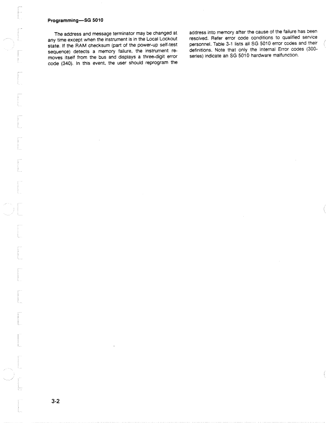 Tektronix SG 5010 manual 