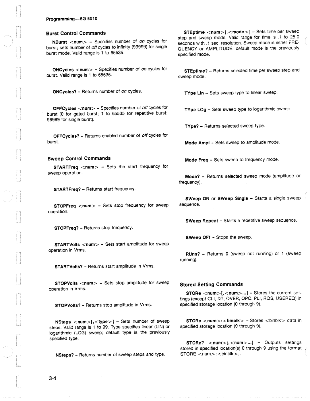 Tektronix SG 5010 manual 