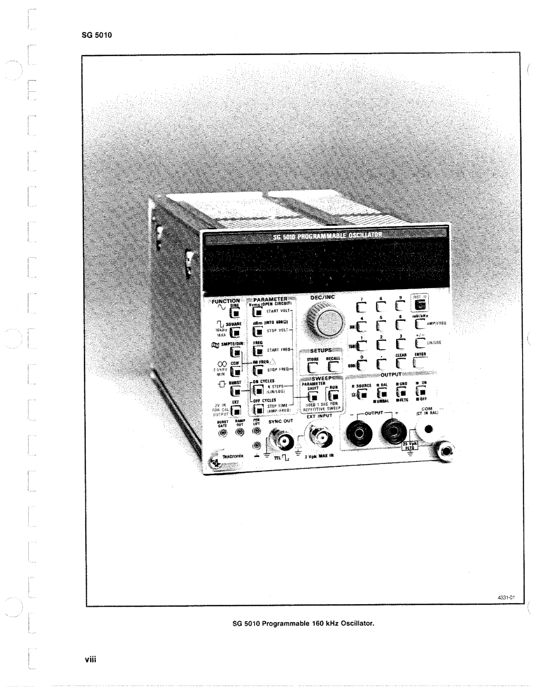 Tektronix SG 5010 manual 