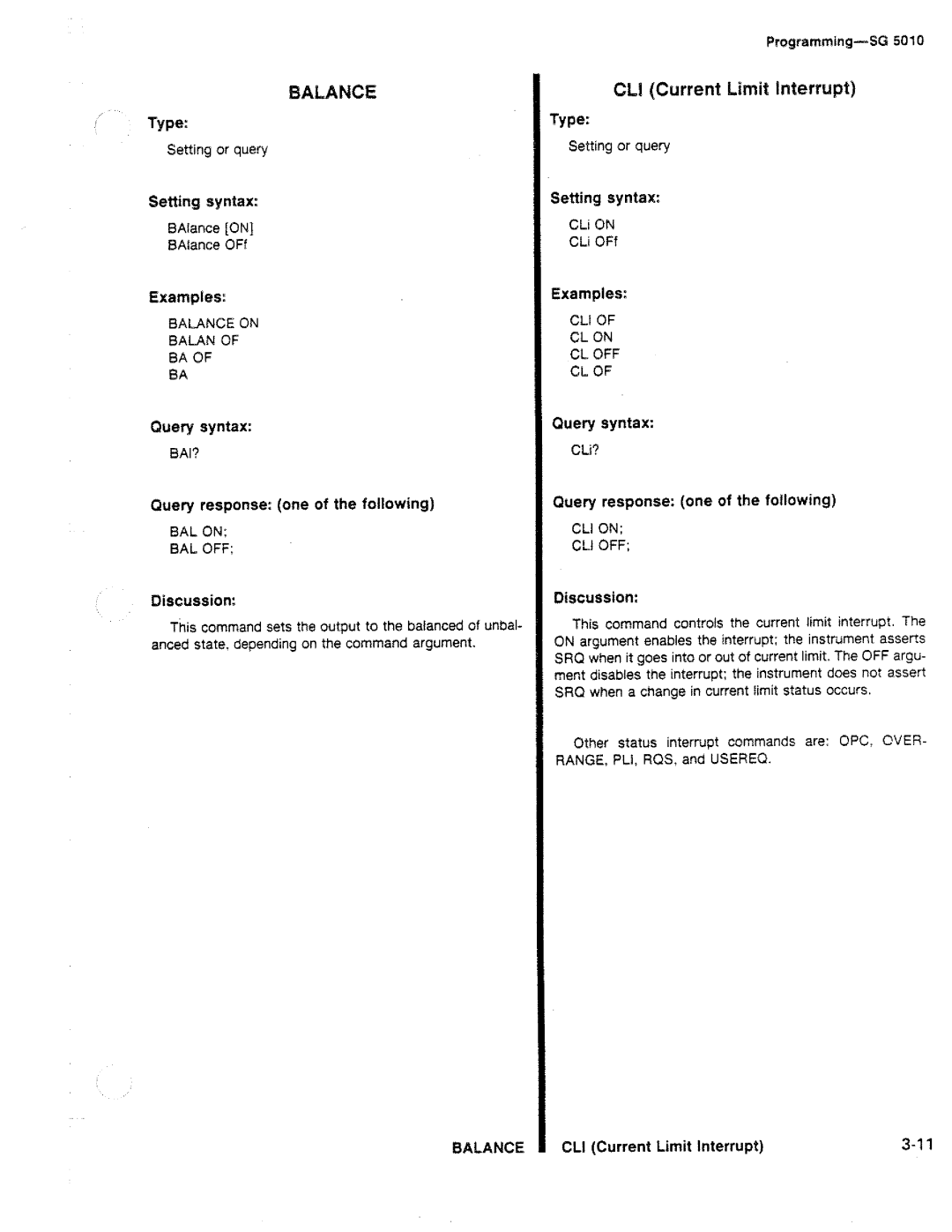 Tektronix SG 5010 manual 