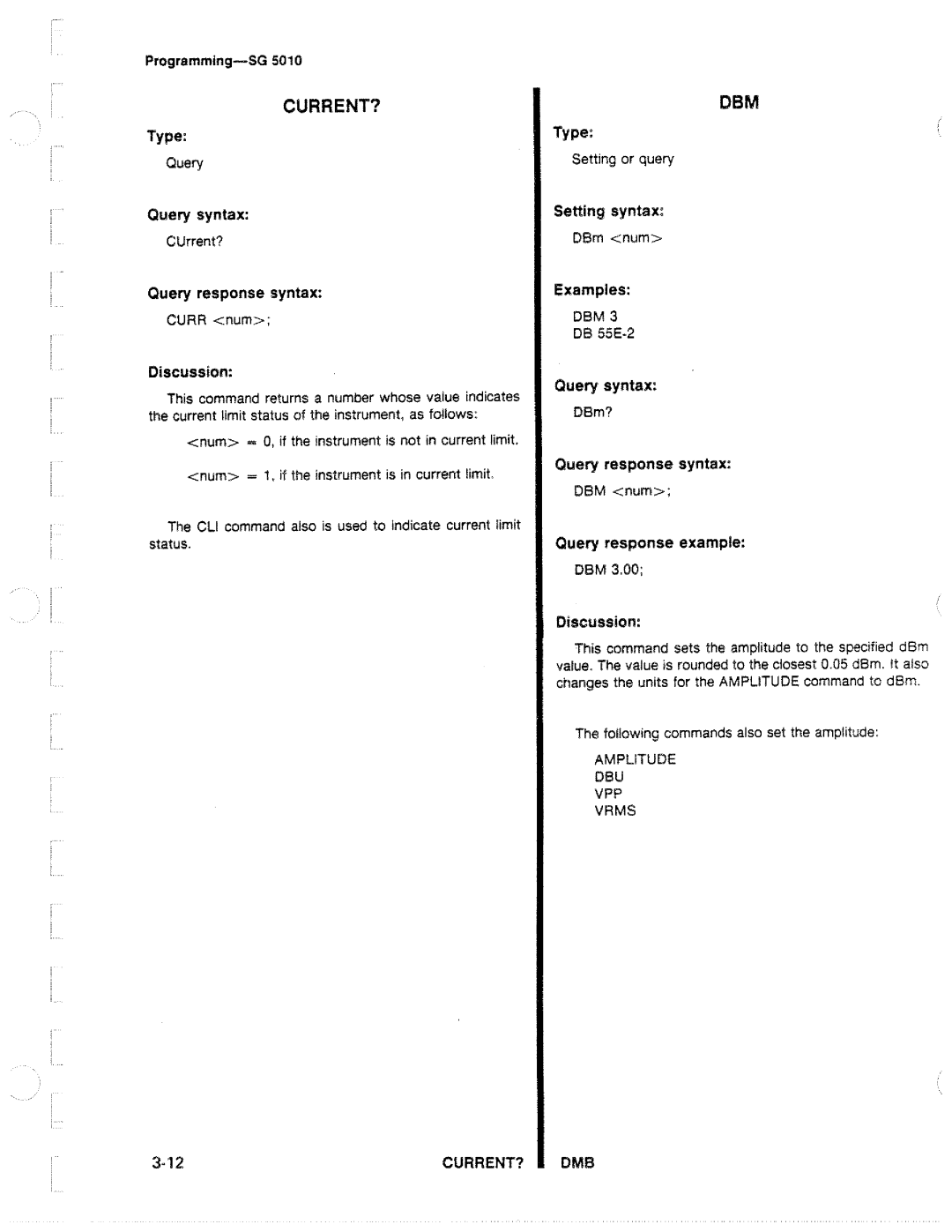 Tektronix SG 5010 manual 