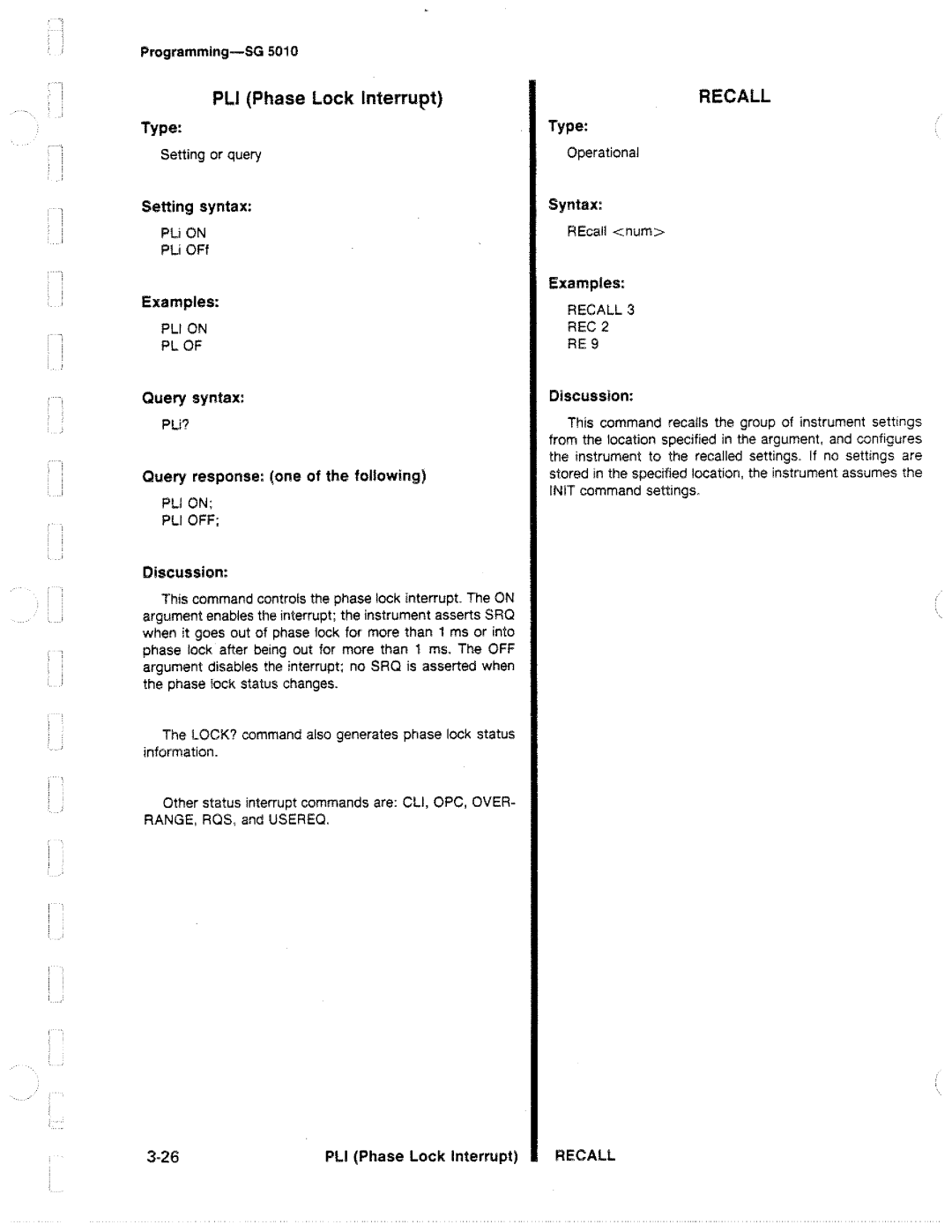 Tektronix SG 5010 manual 