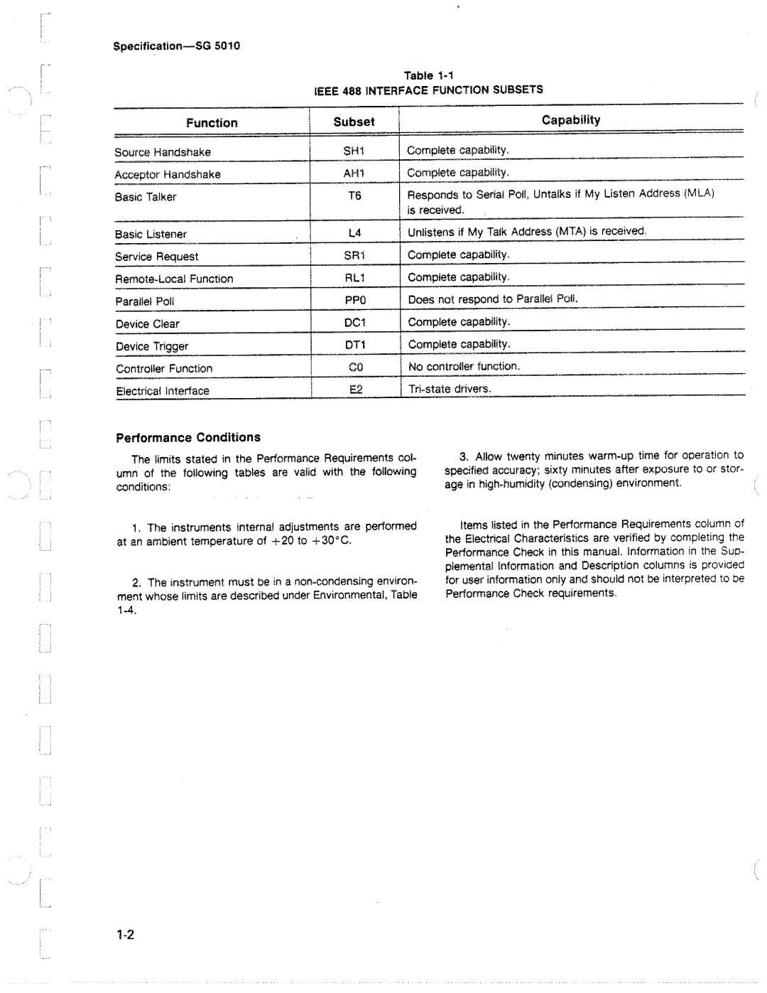 Tektronix SG 5010 manual 