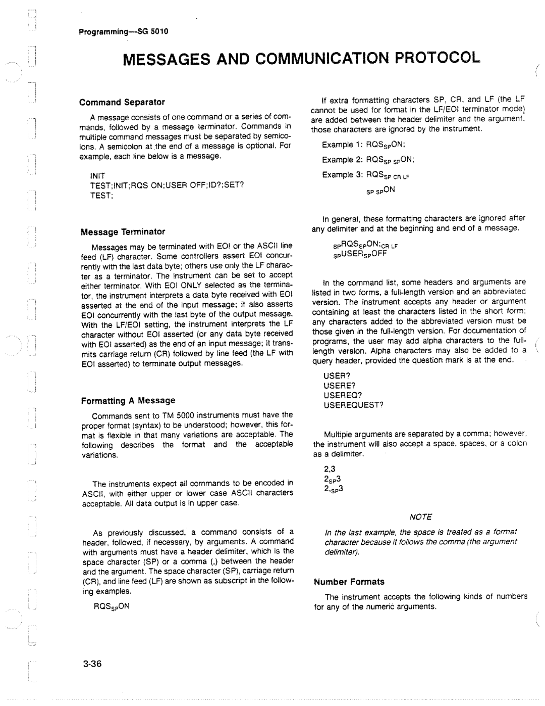 Tektronix SG 5010 manual 