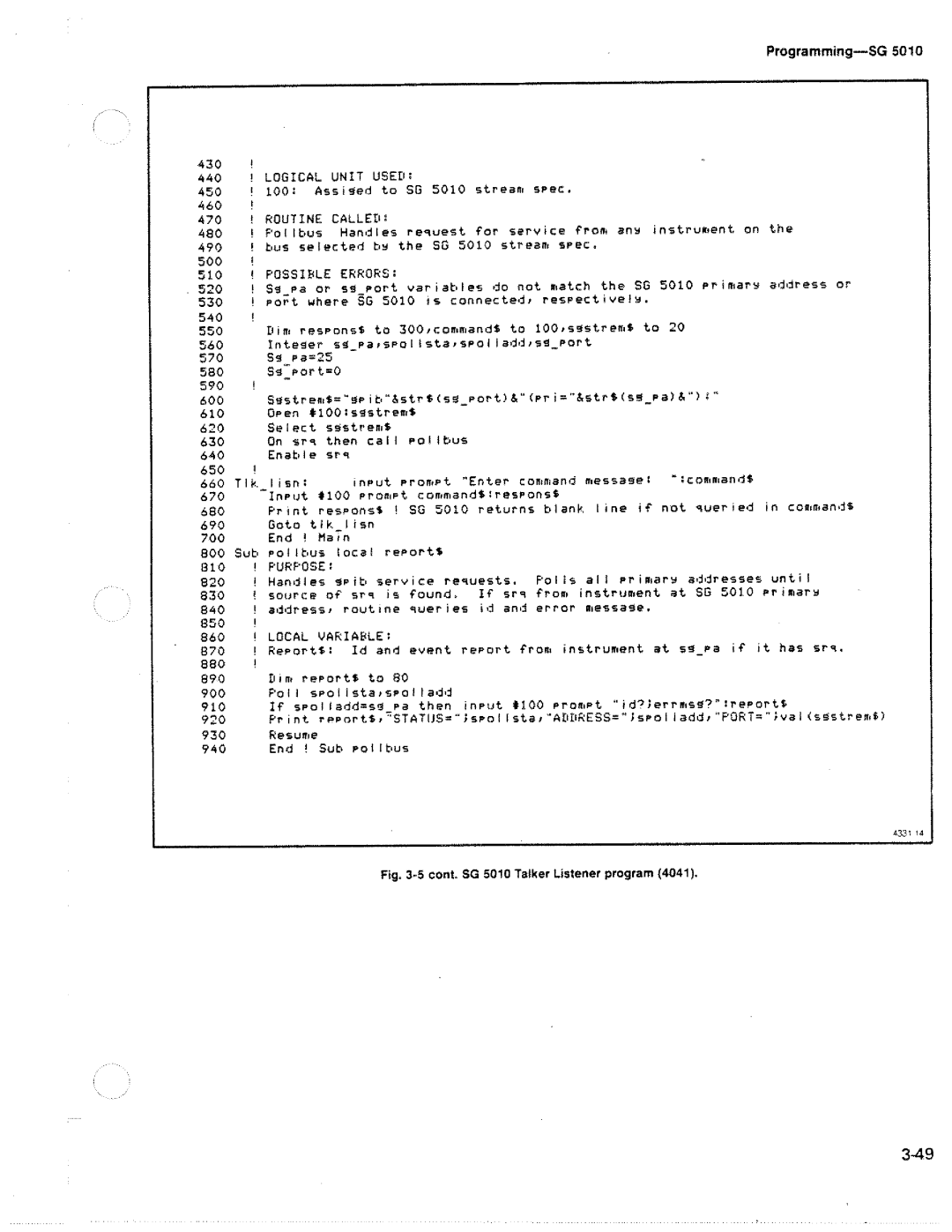 Tektronix SG 5010 manual 