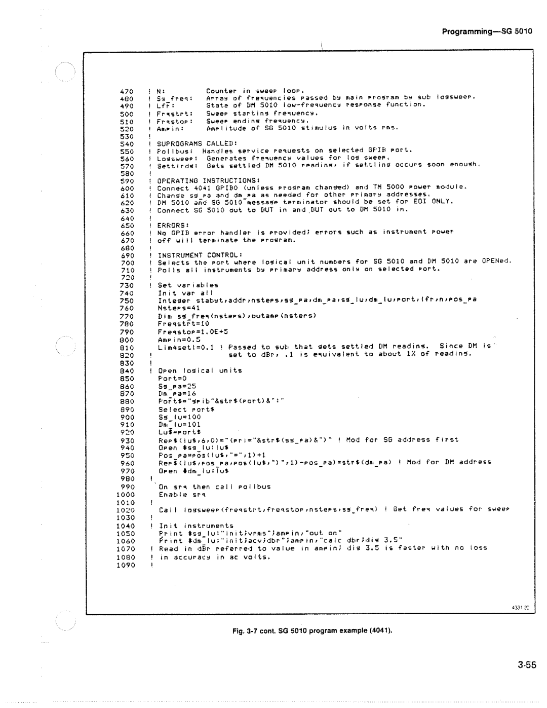 Tektronix SG 5010 manual 