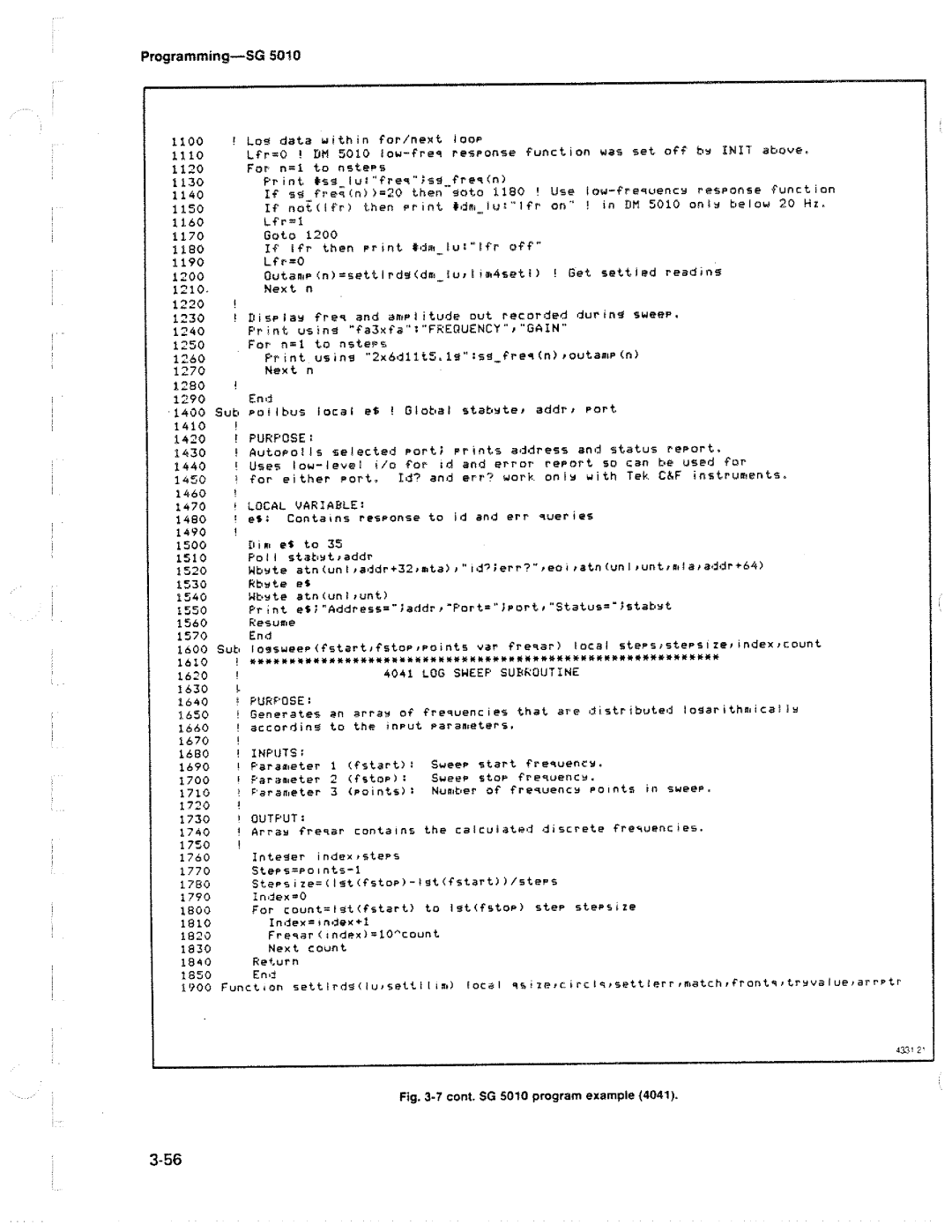 Tektronix SG 5010 manual 