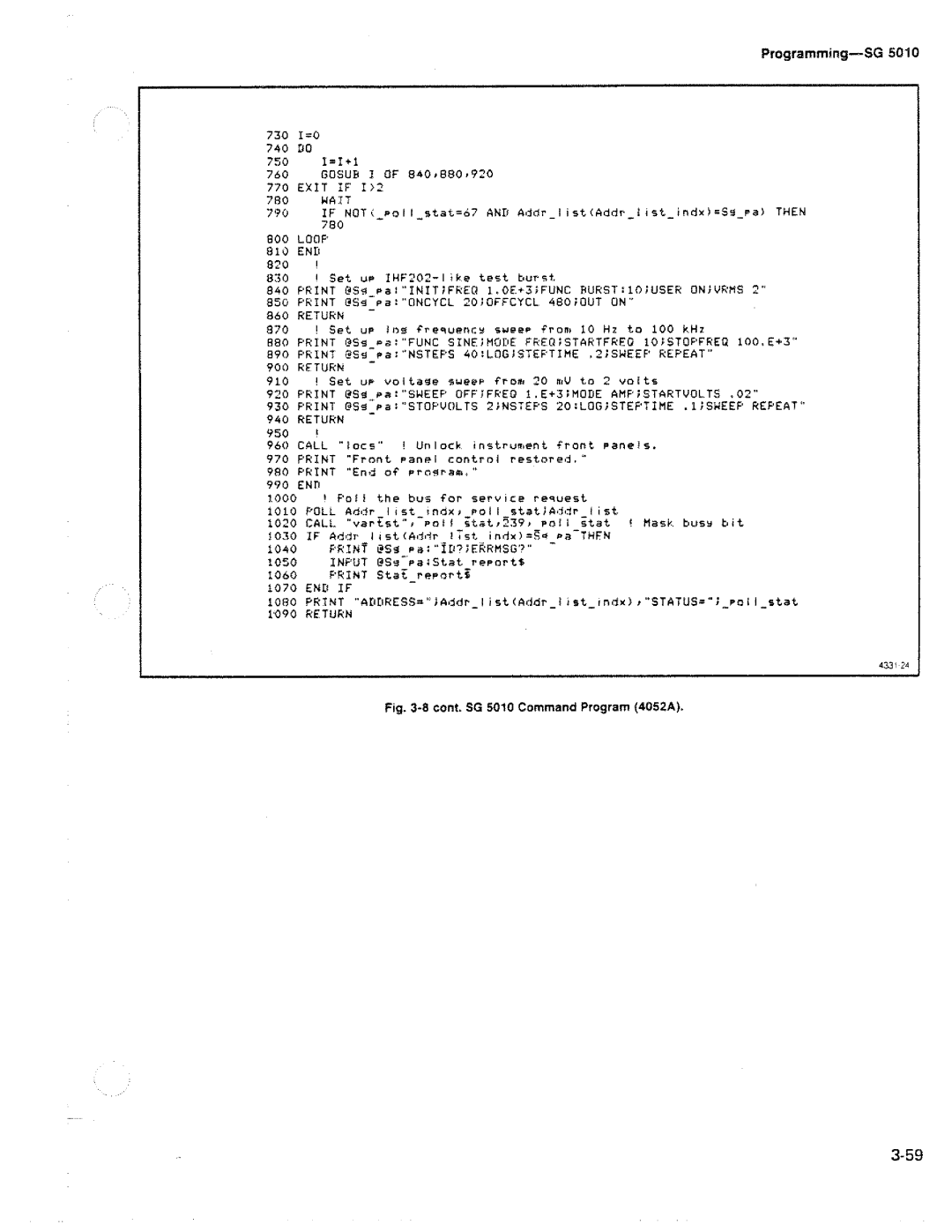 Tektronix SG 5010 manual 