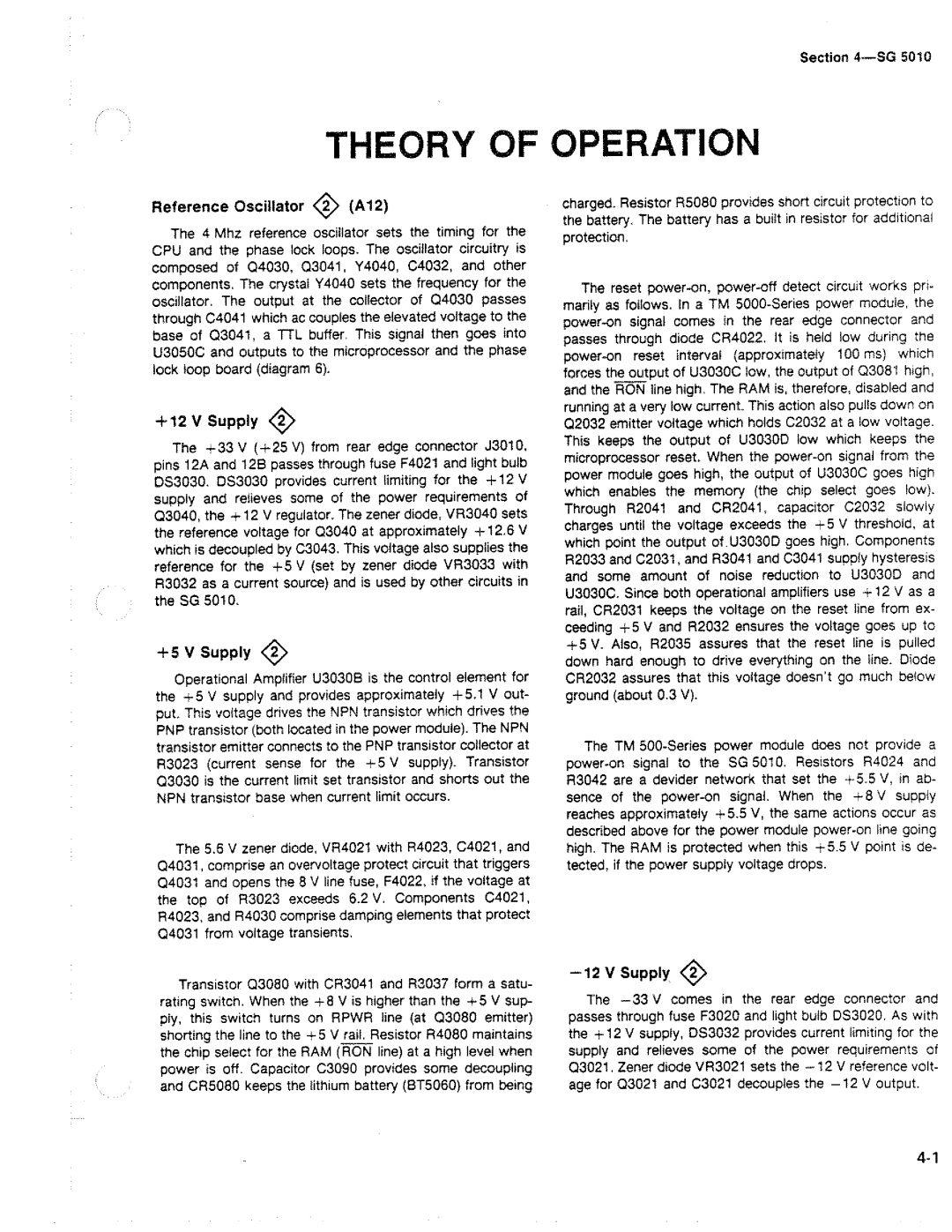 Tektronix SG 5010 manual 