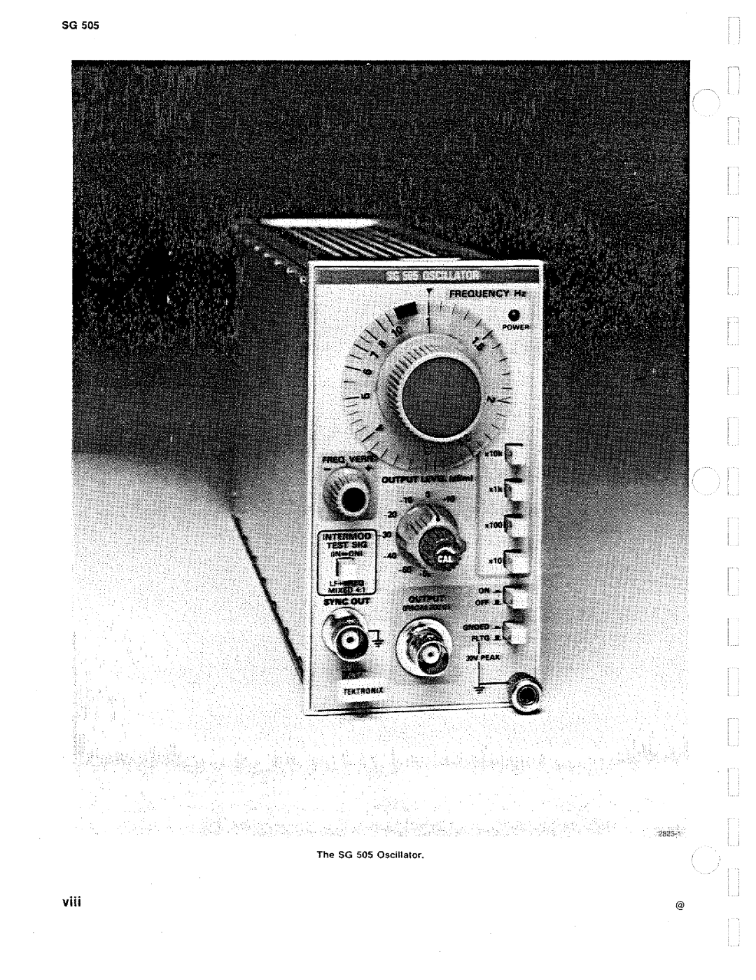 Tektronix SG 505 manual 