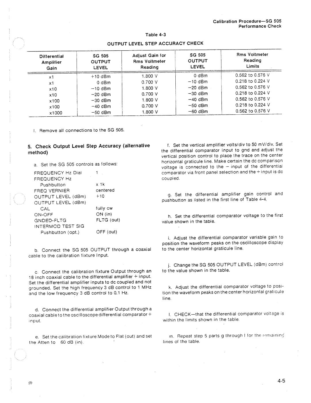 Tektronix SG 505 manual 