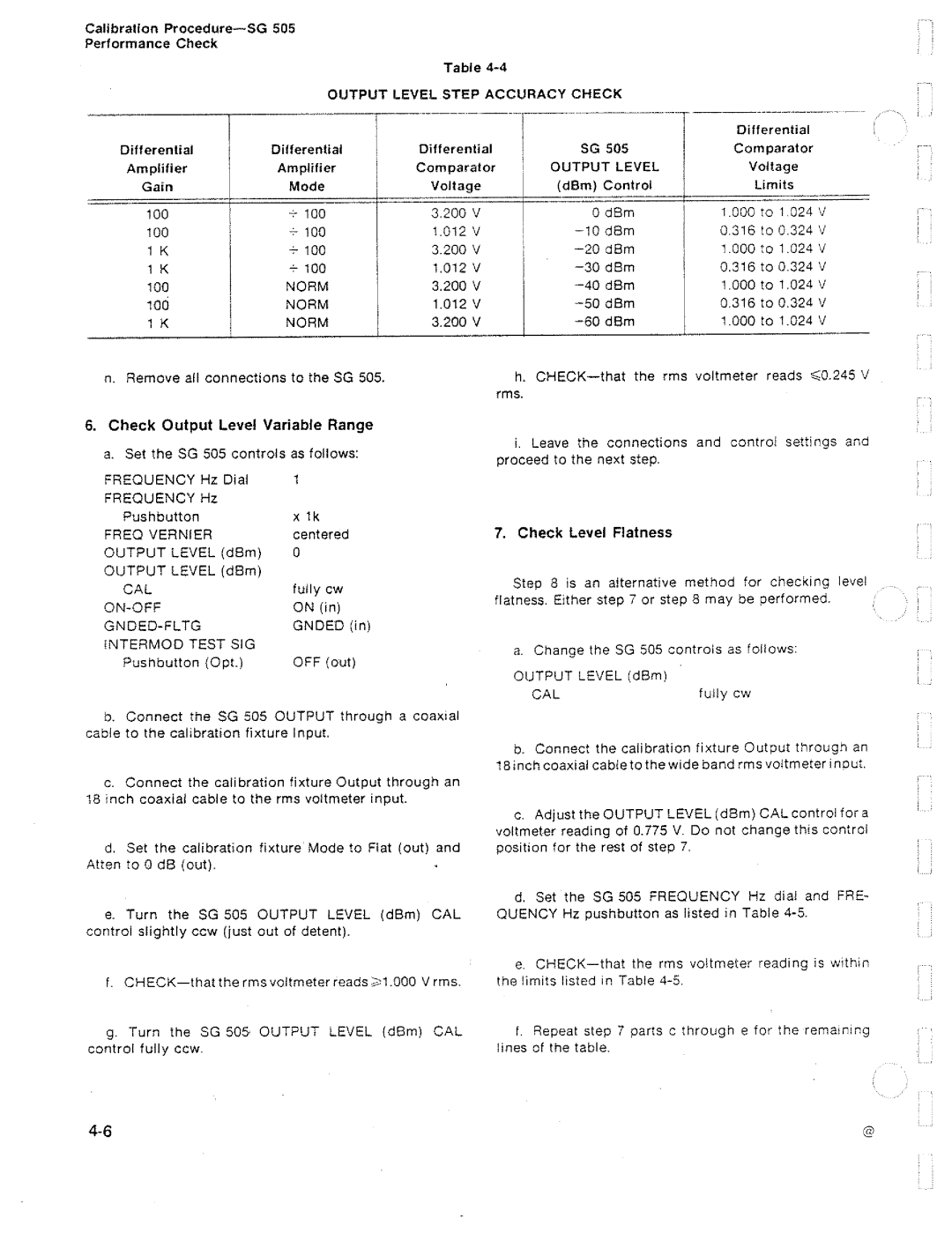 Tektronix SG 505 manual 