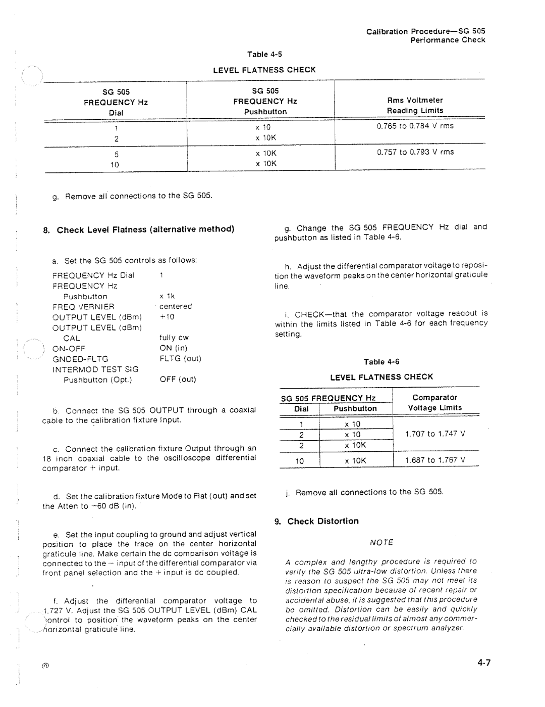 Tektronix SG 505 manual 