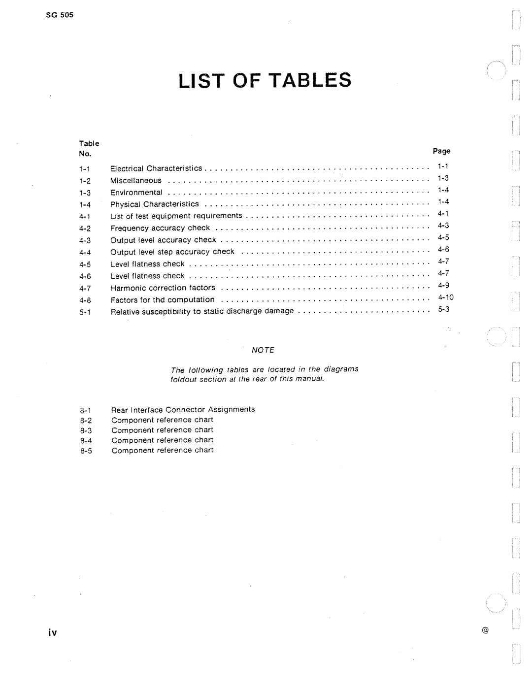 Tektronix SG 505 manual 