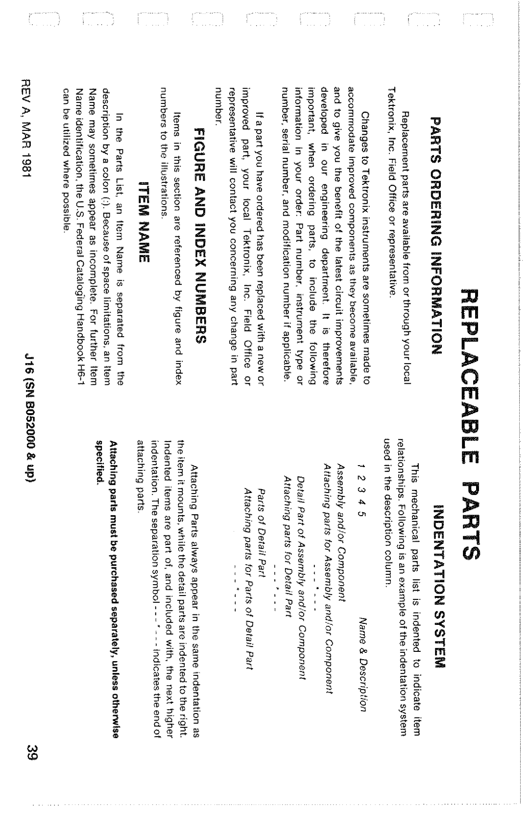 Tektronix SN B052000 manual 