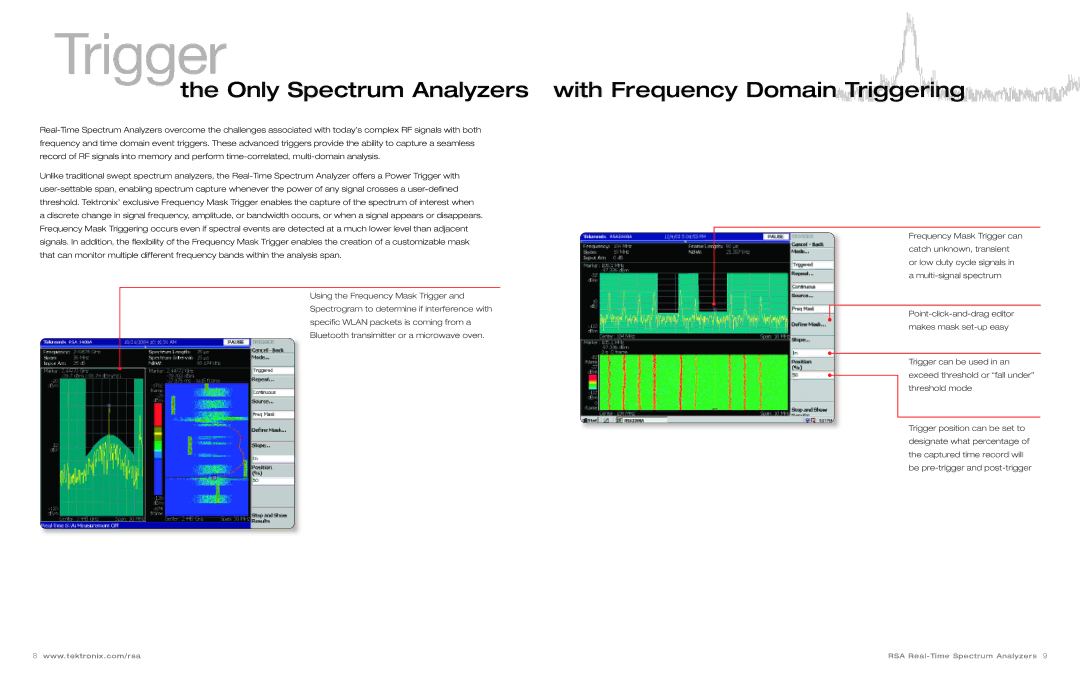 Tektronix manual Only Spectrum Analyzers with Frequency Domain Triggering 