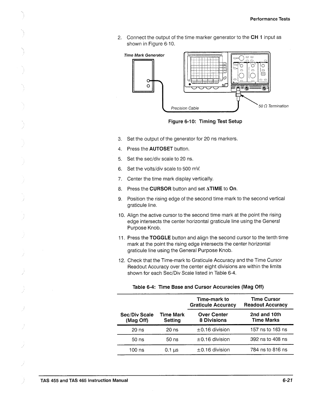 Tektronix TAS  465, TAS 455 manual 