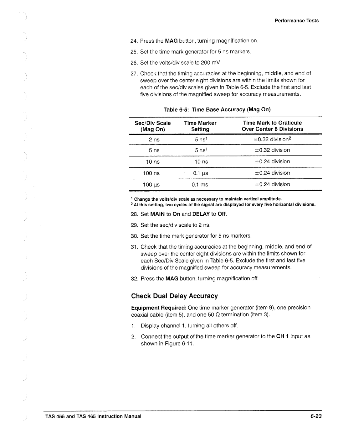 Tektronix TAS  465, TAS 455 manual 