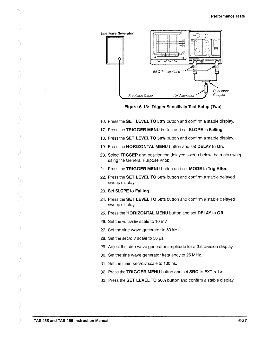 Tektronix TAS  465, TAS 455 manual 