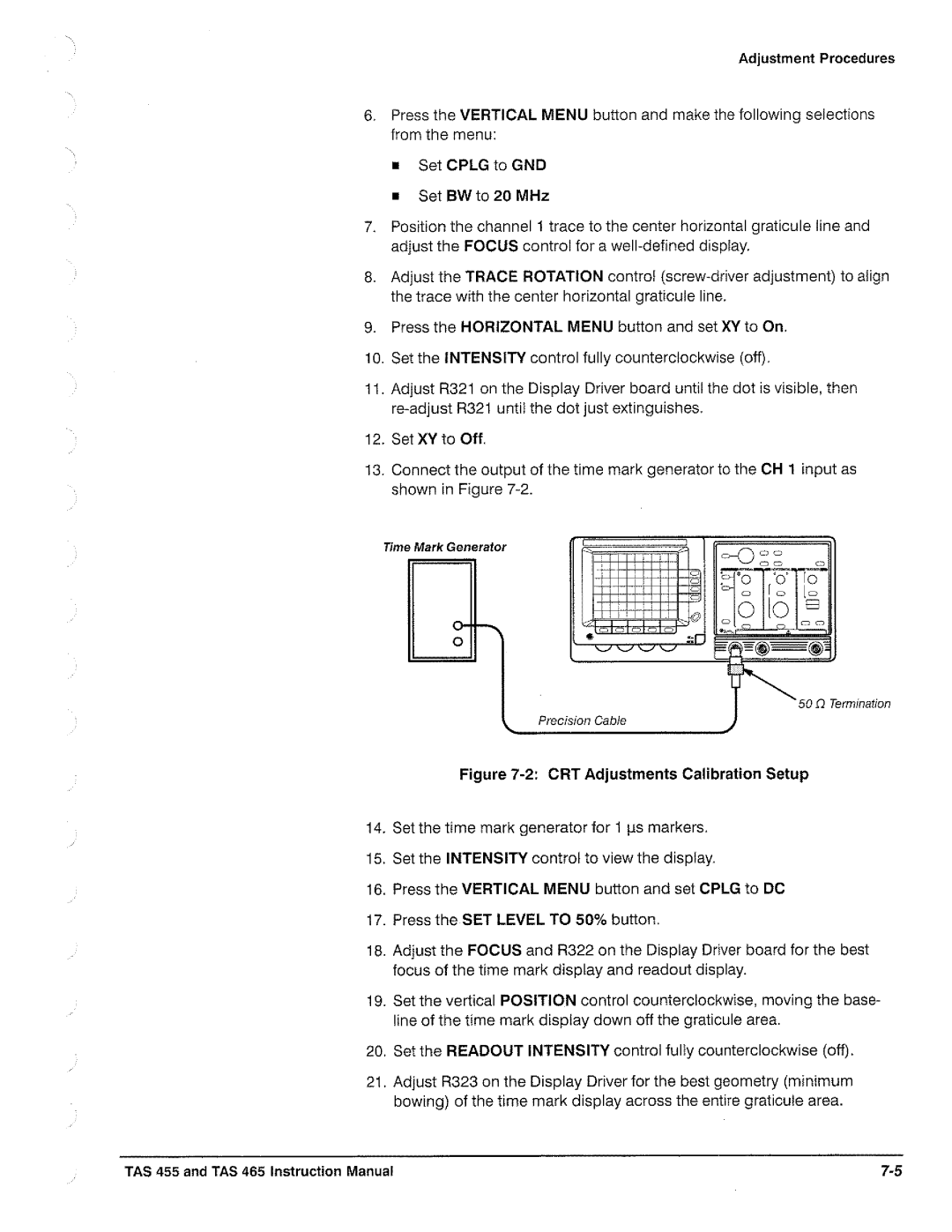 Tektronix TAS  465, TAS 455 manual 