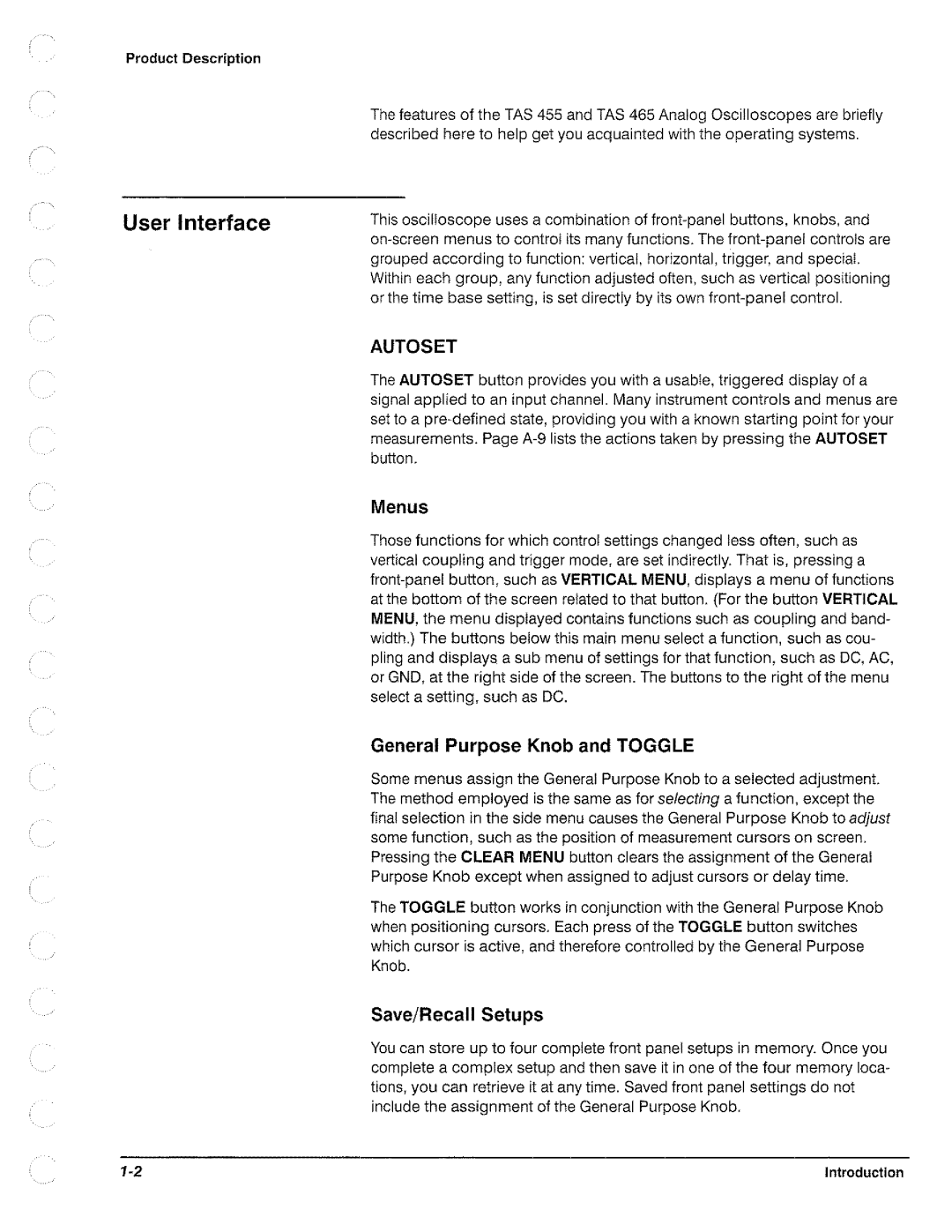 Tektronix TAS 455, TAS  465 manual 