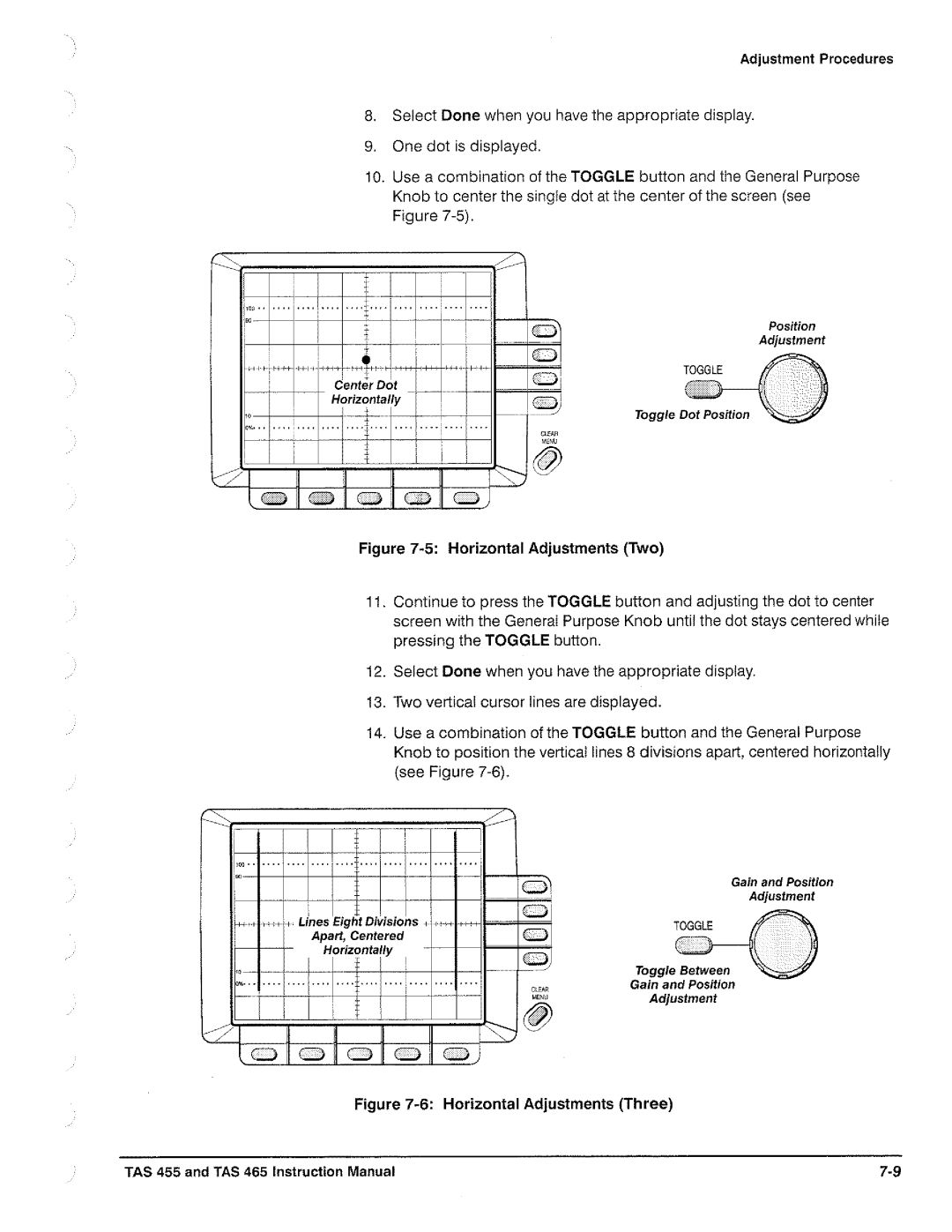 Tektronix TAS  465, TAS 455 manual 