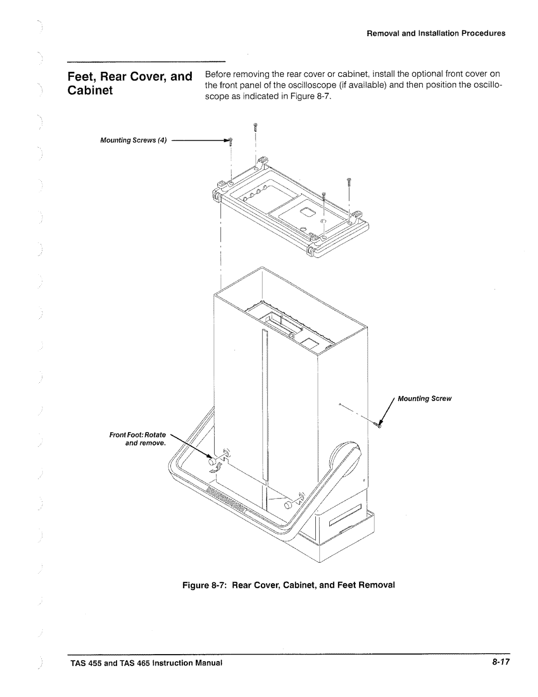 Tektronix TAS  465, TAS 455 manual 