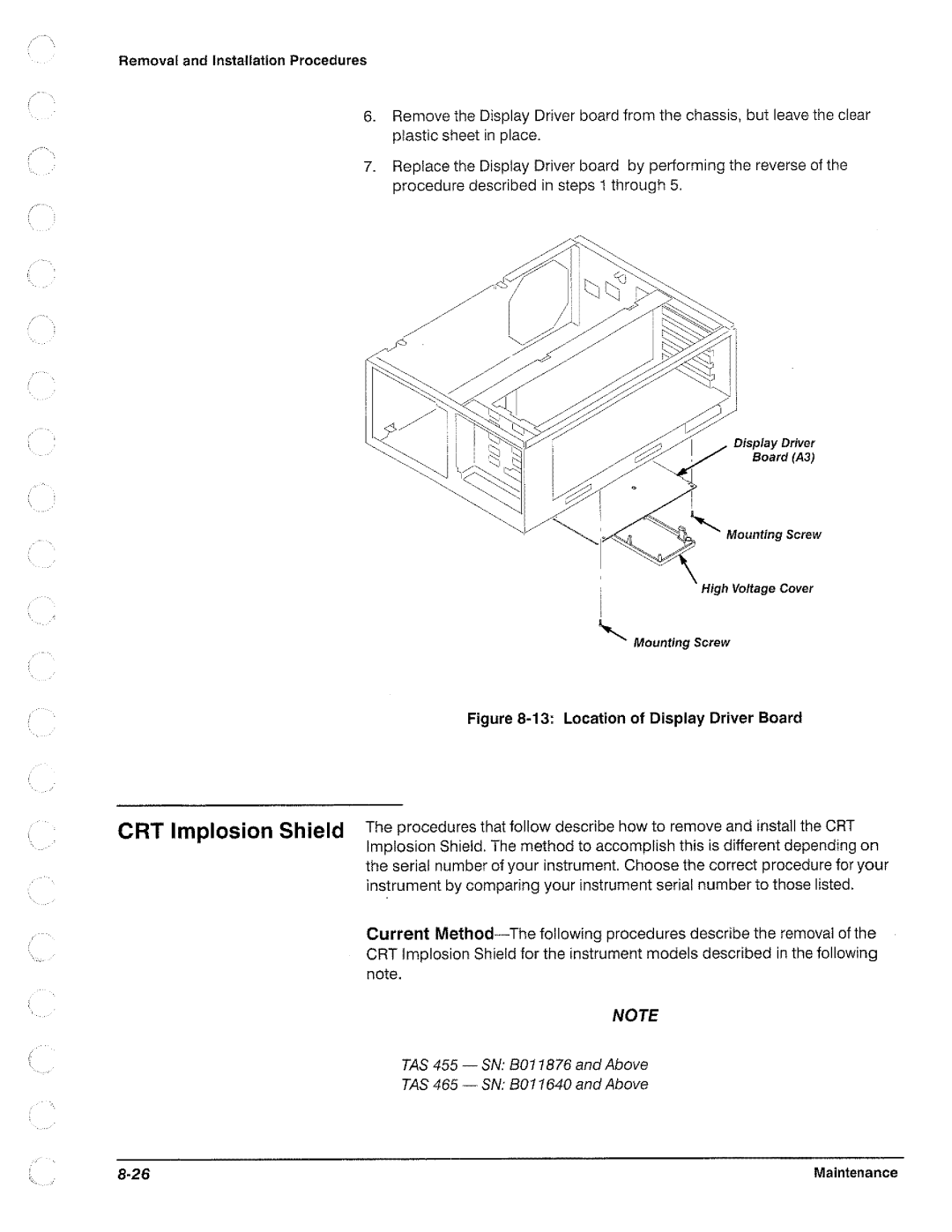 Tektronix TAS 455, TAS  465 manual 