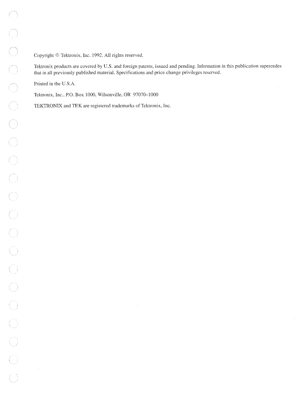 Tektronix TAS 455, TAS  465 manual 