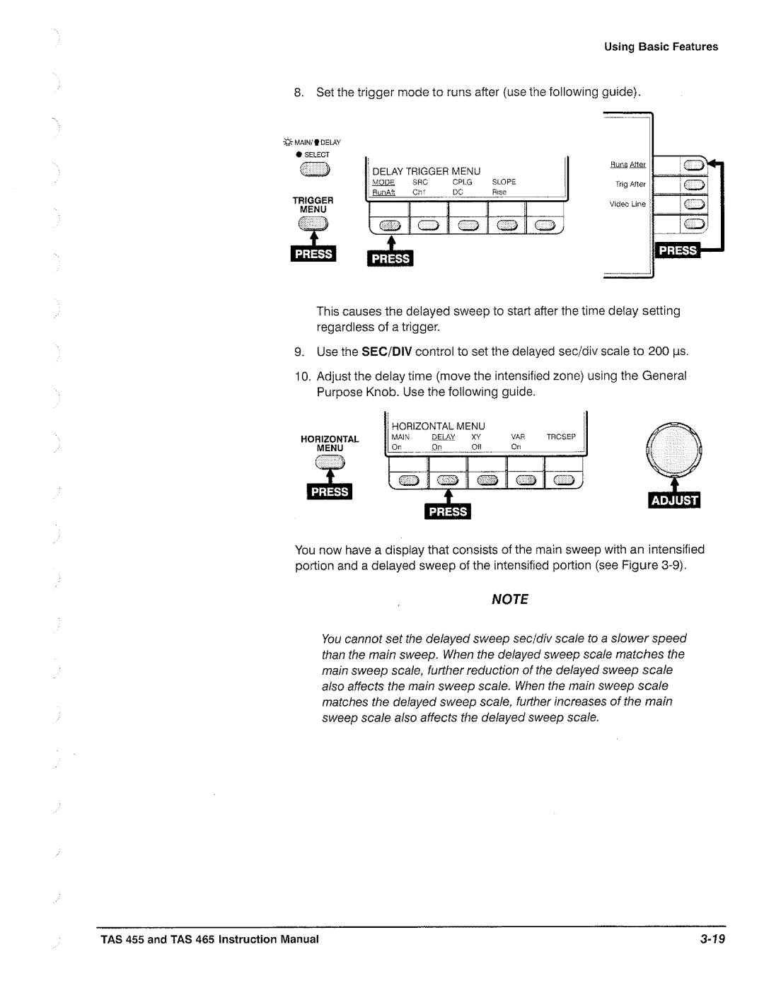 Tektronix TAS  465, TAS 455 manual 