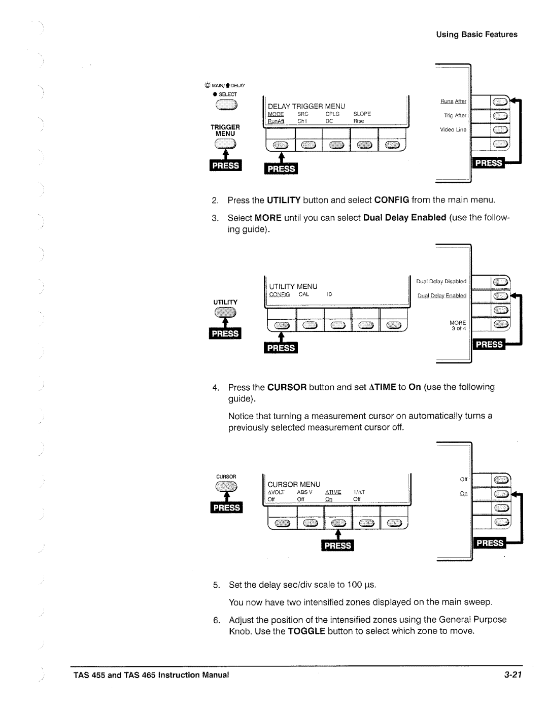 Tektronix TAS  465, TAS 455 manual 