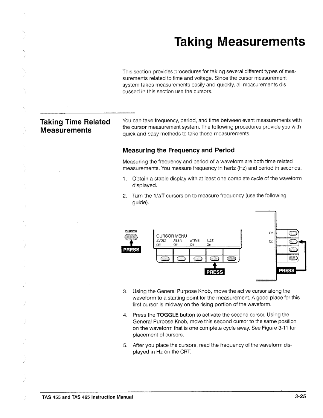 Tektronix TAS  465, TAS 455 manual 