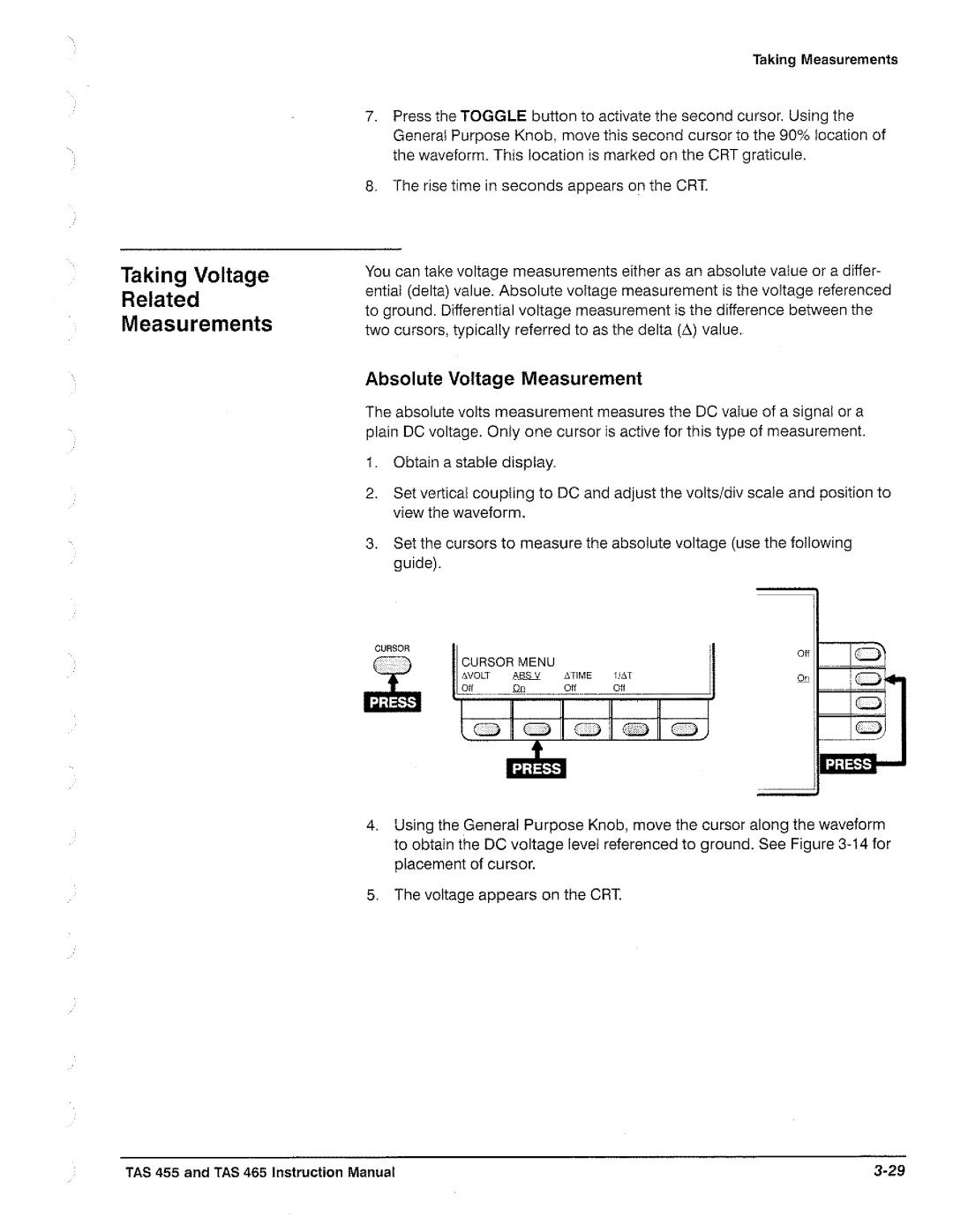 Tektronix TAS  465, TAS 455 manual 