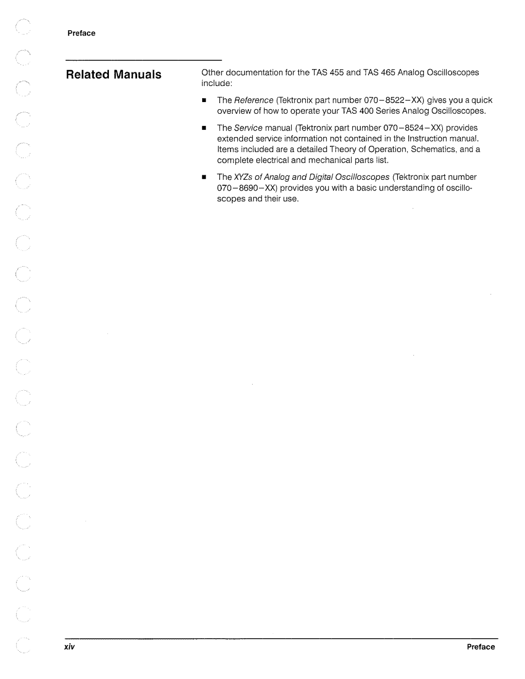 Tektronix TAS 455, TAS  465 manual 