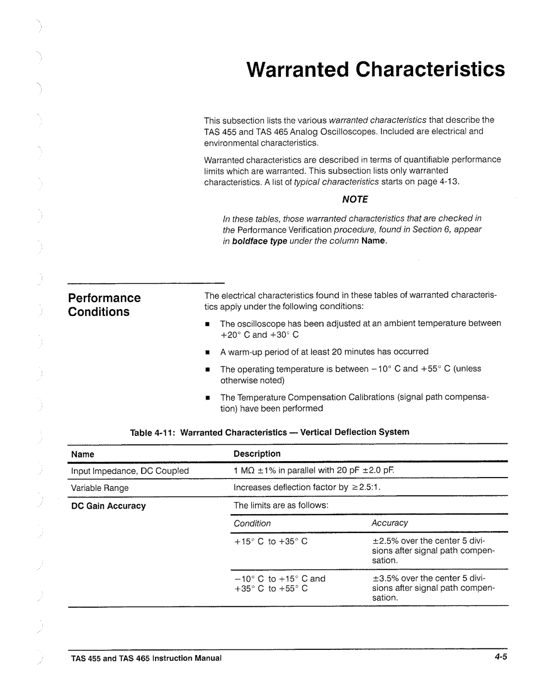 Tektronix TAS  465, TAS 455 manual 