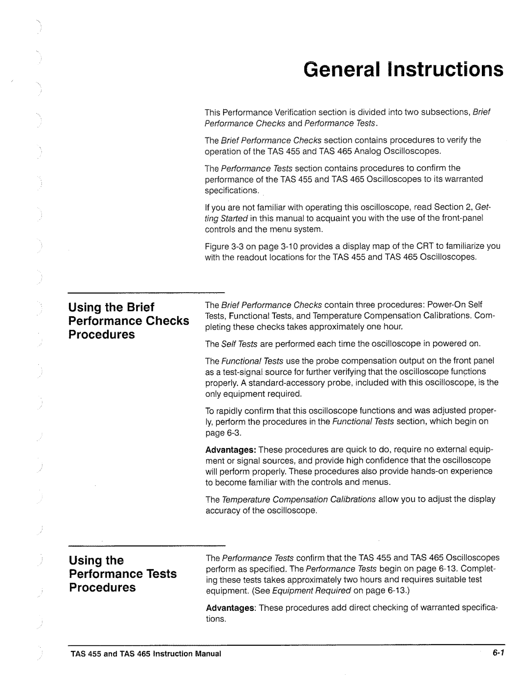 Tektronix TAS  465, TAS 455 manual 