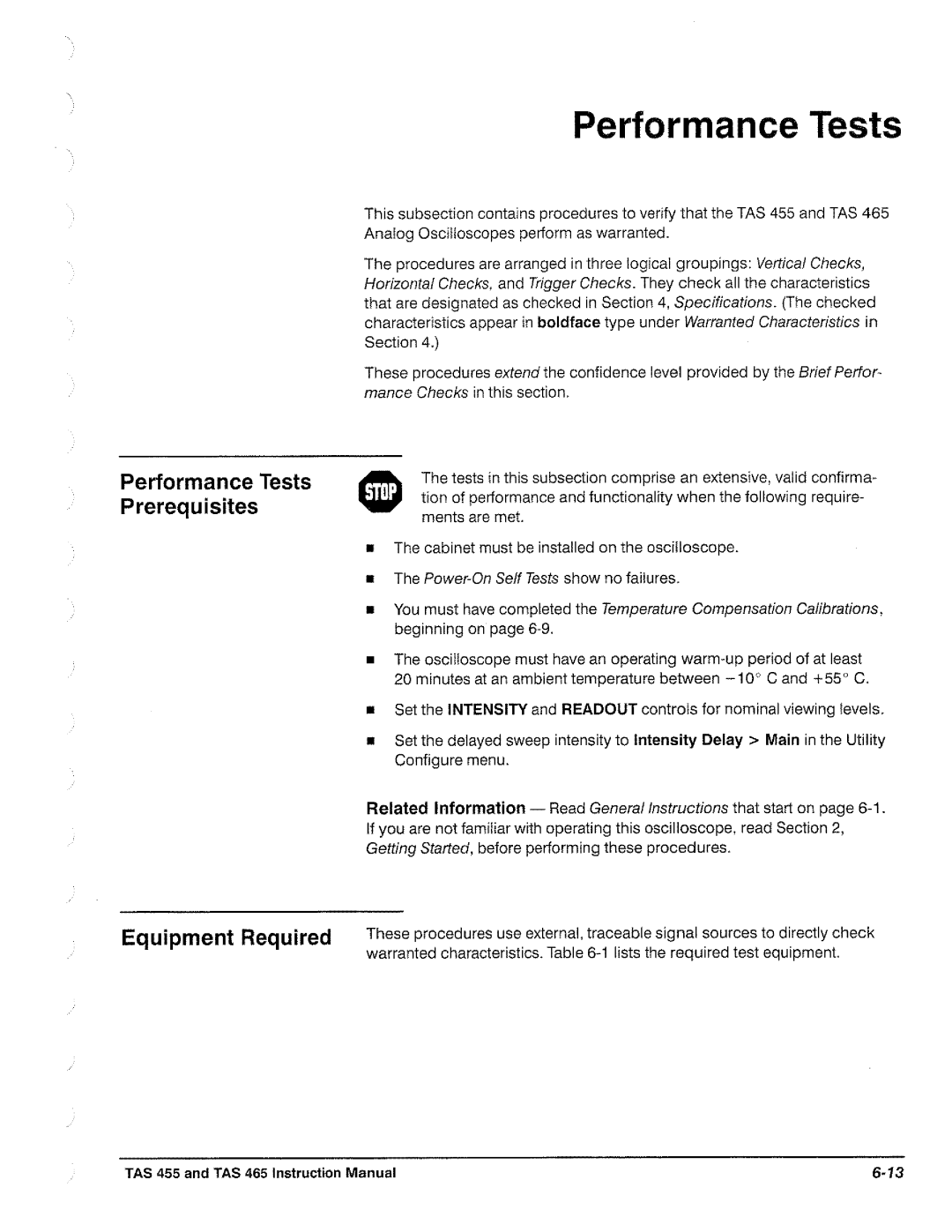 Tektronix TAS  465, TAS 455 manual 