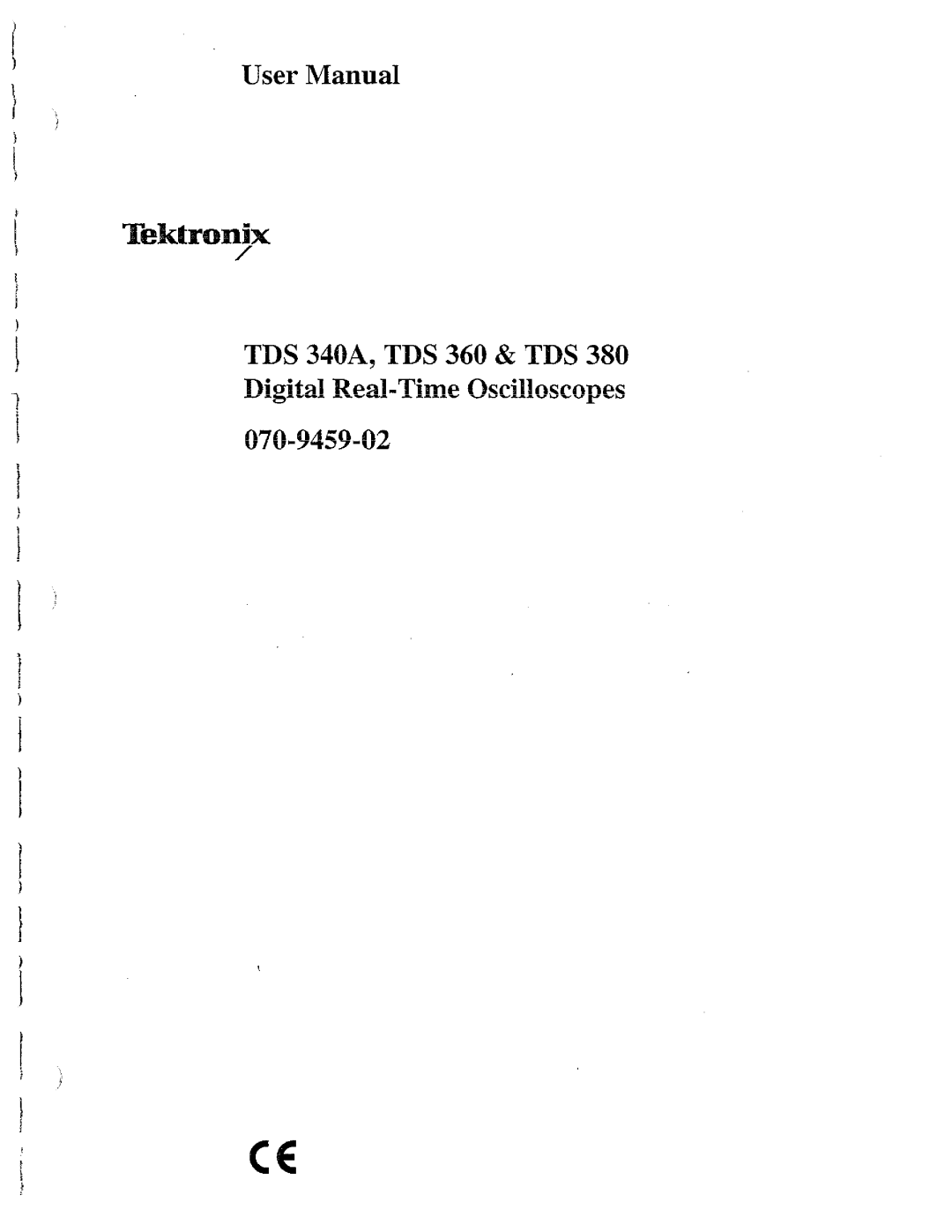 Tektronix TDS 360, TDS 380, TDS 340A manual 