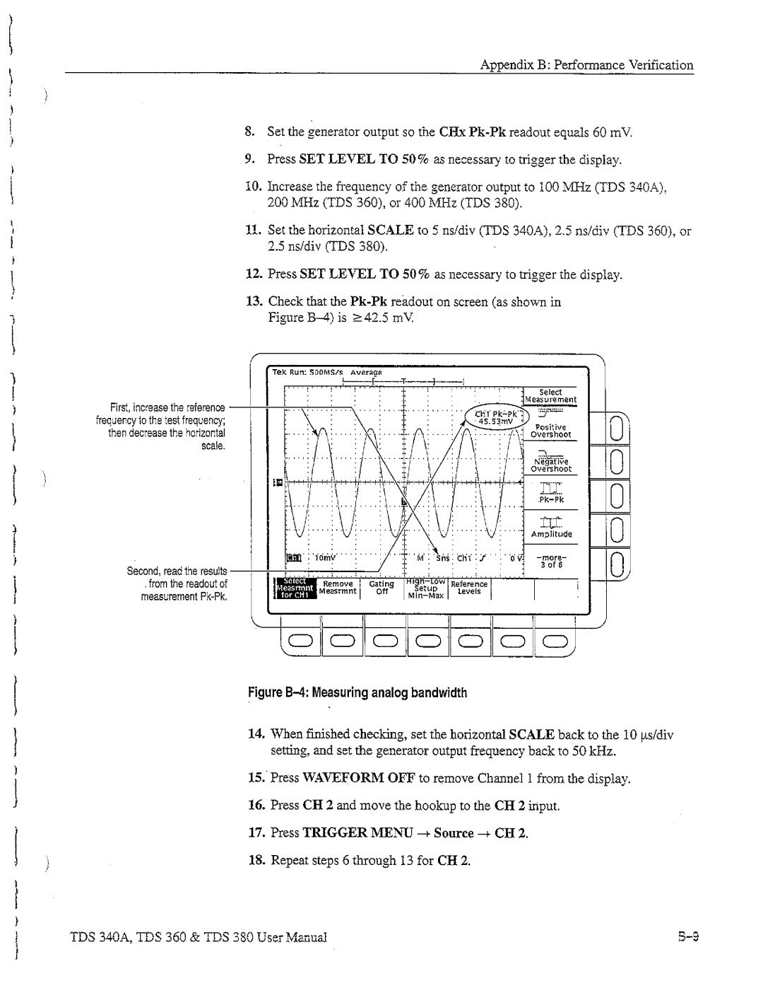 Tektronix TDS 340A, TDS 380, TDS 360 manual 