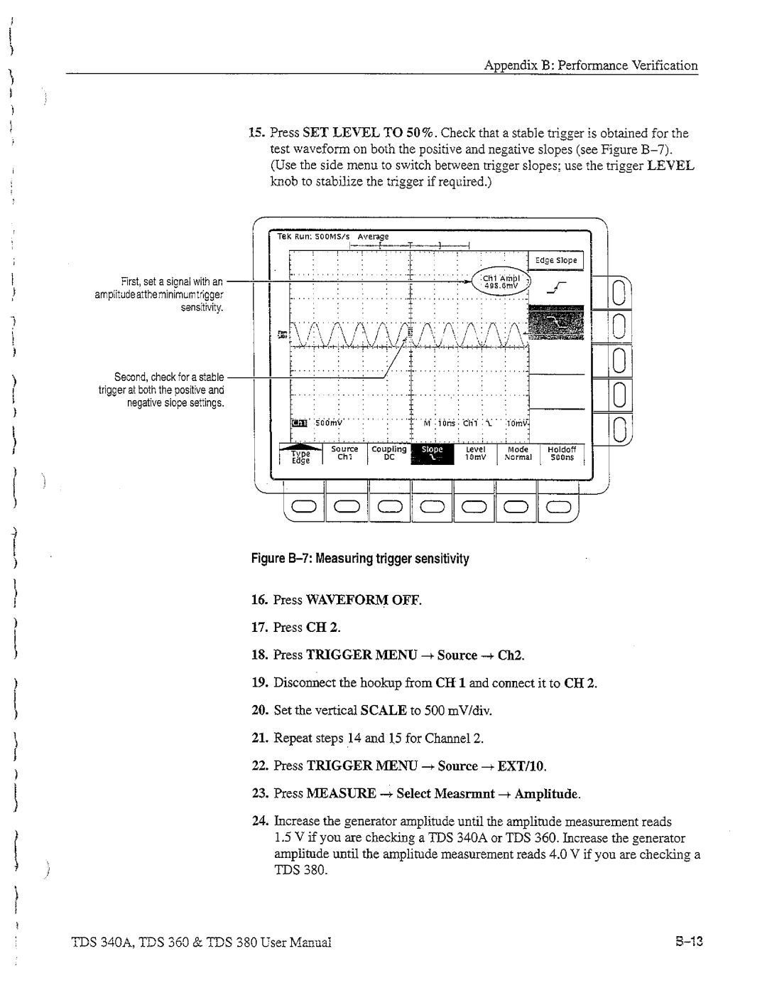 Tektronix TDS 380, TDS 360, TDS 340A manual 