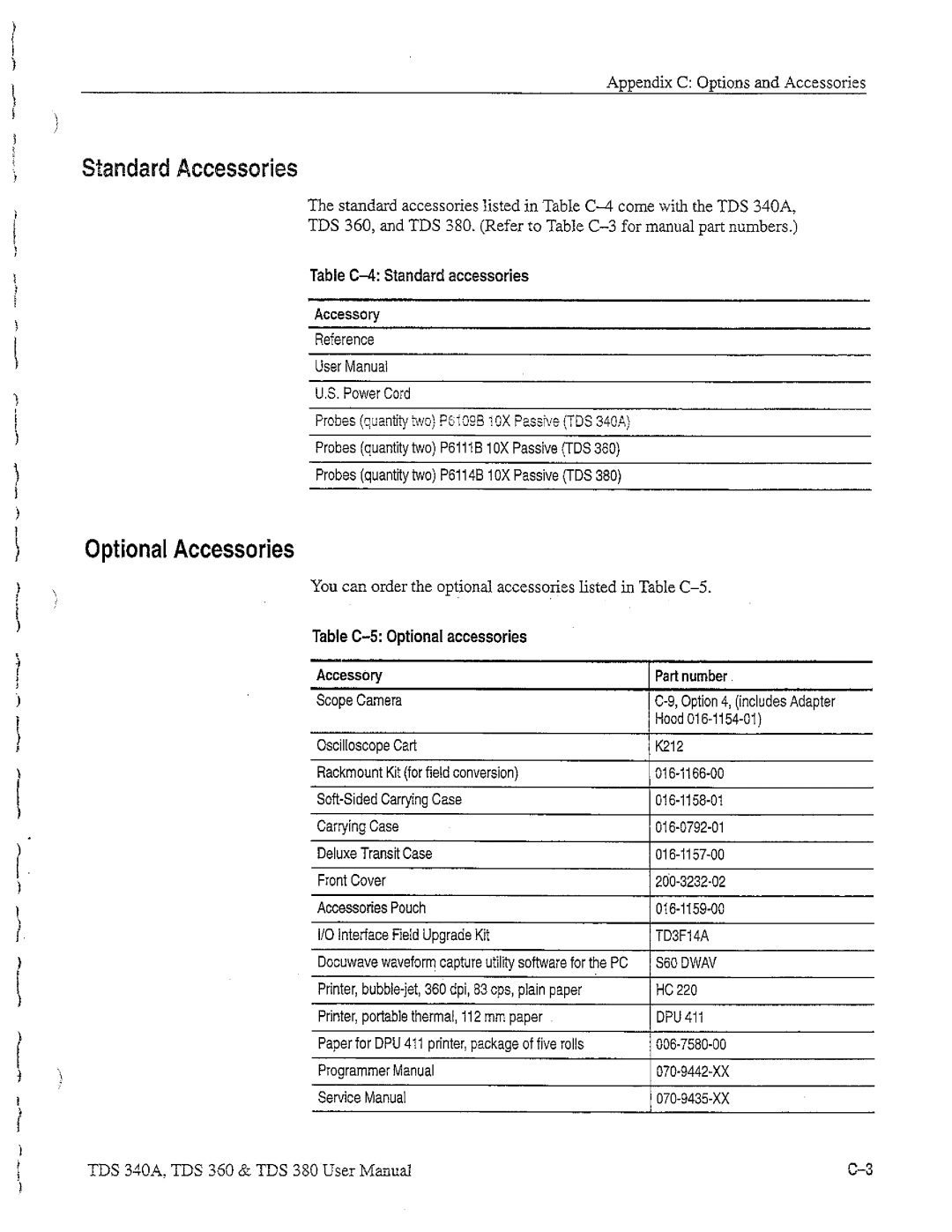 Tektronix TDS 380, TDS 360, TDS 340A manual 