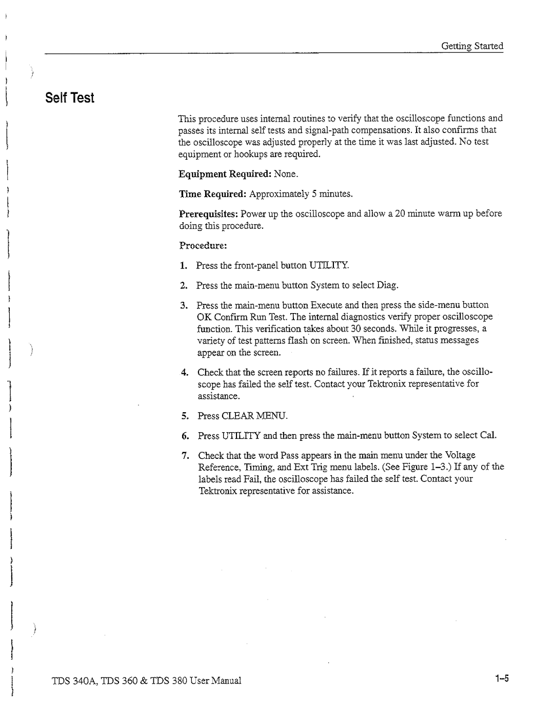 Tektronix TDS 380, TDS 360, TDS 340A manual 