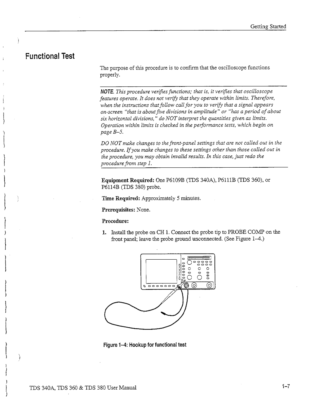 Tektronix TDS 340A, TDS 380, TDS 360 manual 