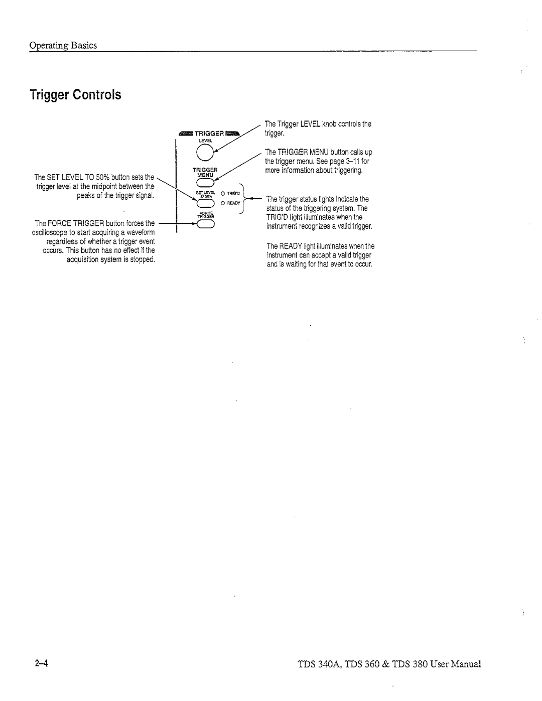 Tektronix TDS 380, TDS 360, TDS 340A manual 