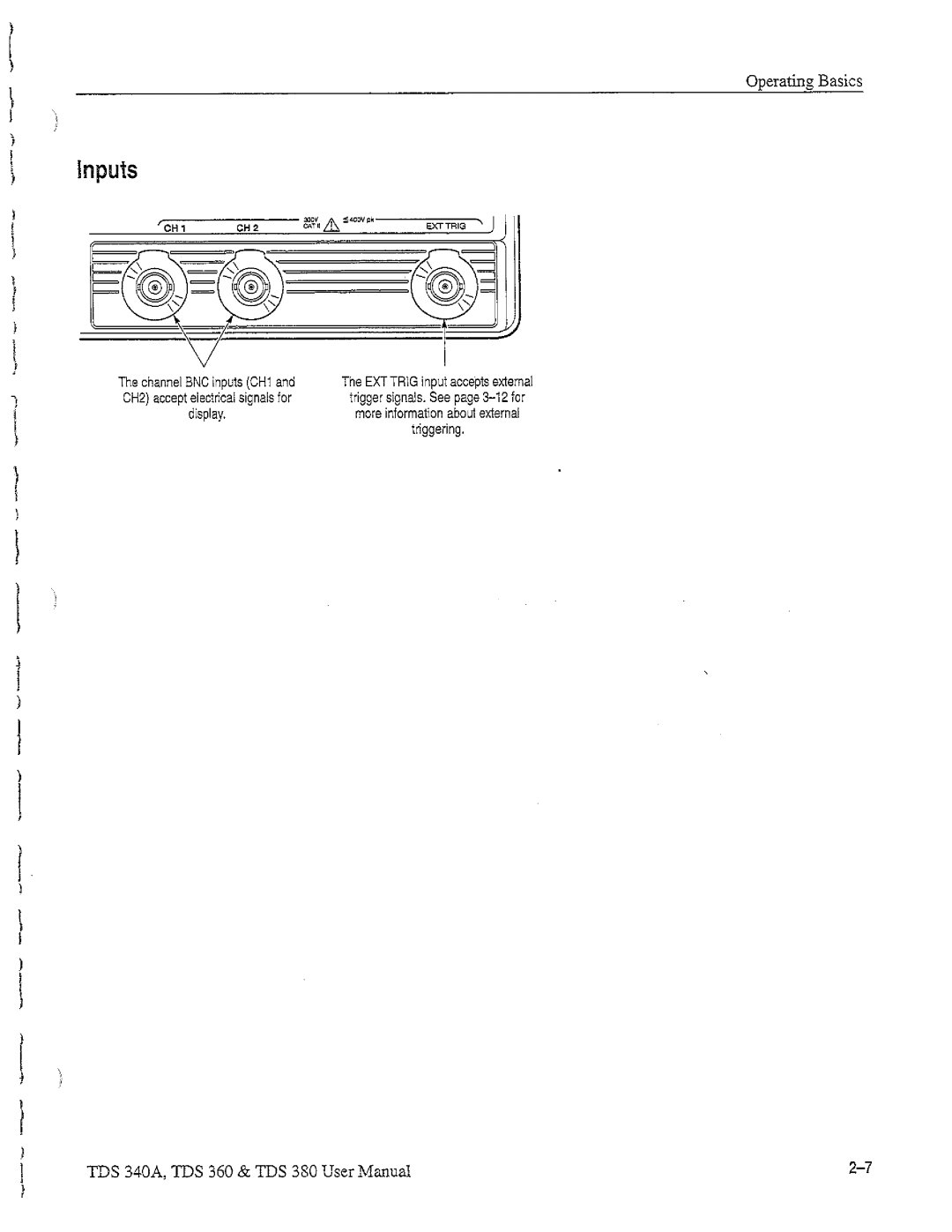 Tektronix TDS 380, TDS 360, TDS 340A manual 