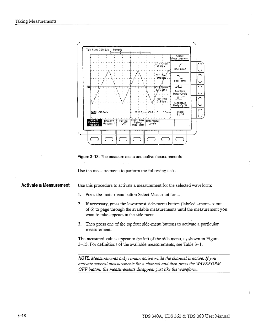 Tektronix TDS 380, TDS 360, TDS 340A manual 