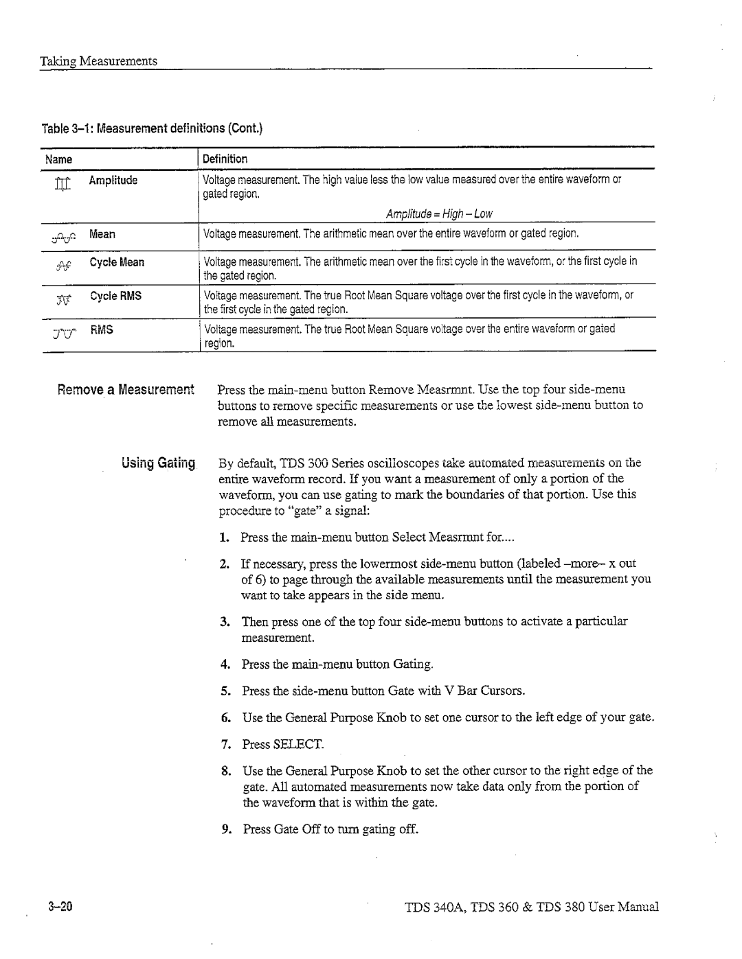 Tektronix TDS 340A, TDS 380, TDS 360 manual 