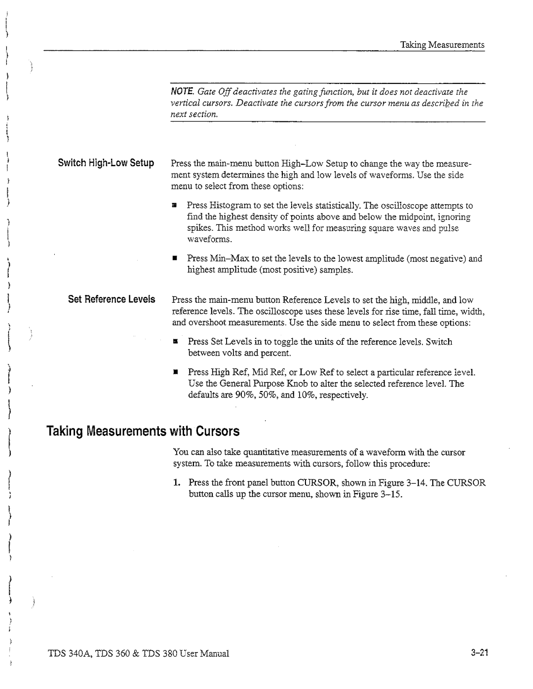 Tektronix TDS 380, TDS 360, TDS 340A manual 